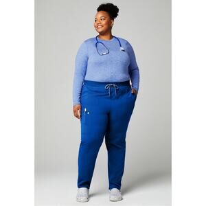 NWT Ion Scrub Pants Womens 2X Short Blue Medical Stretch READ